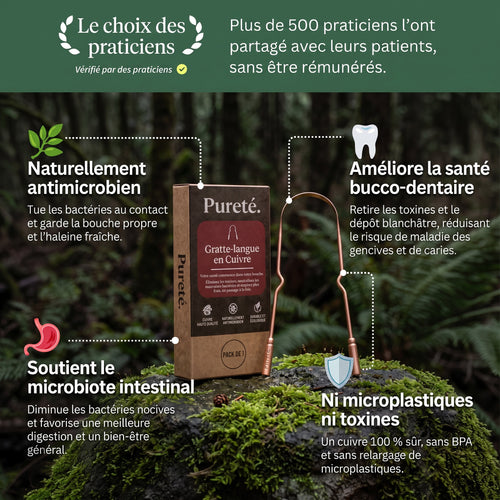 Gratte-langue en cuivre