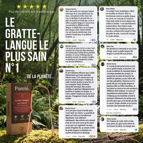 Gratte-langue en cuivre